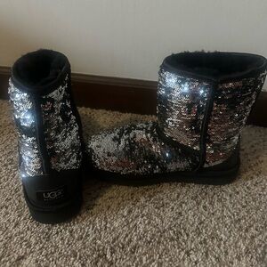 UGG Black Sequin Boots